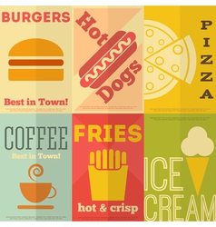 Fast Food Posters vector image