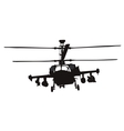 Helicopter silhouette vector image