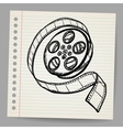 Doodle reel of film vector image
