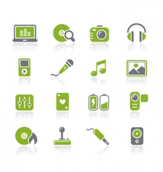 Media and entertainment icons vector image