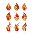 Flame symbols vector image