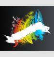 Rainbow ribbon banner vector image