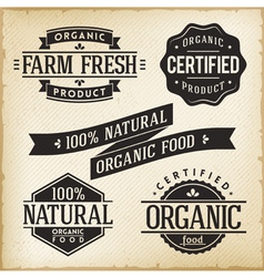 Organic Food Labels vector image