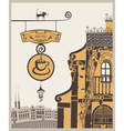 Old cafe vector image