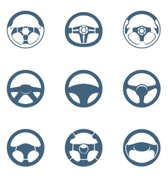 Steering wheels vector image