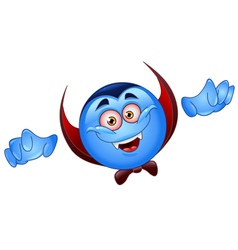Vampire emoticon vector image