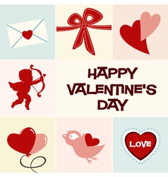 Valentines day greeting card vector image