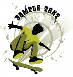 Skateboard boy vector image