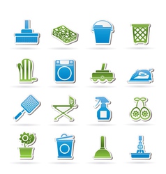 Household objects and tools icons vector image