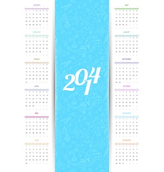 Calendar 2014 vector image