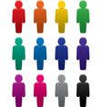 People stand color symbols set vector image