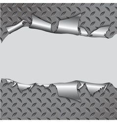 Torn metal vector image