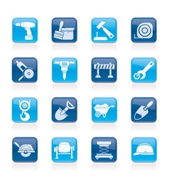Building and construction icons vector image