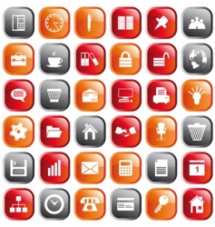 Business and office icons set vector image