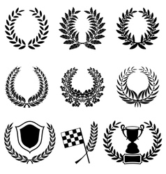 Set of Laurel Wreaths vector image