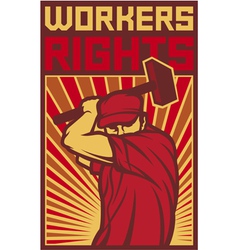 Workers rights poster vector image