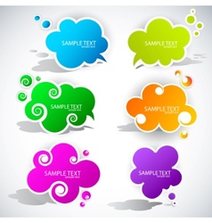 Paper cloud bubble for speech vector image