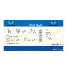 Plane ticket vector image