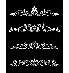Borders and dividers in retro style vector image
