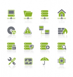 Network and server icons vector image