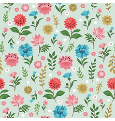 Seamless floral pattern vector image