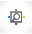 Magnifying glass Search Icon vector image