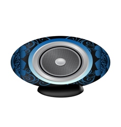 Black and blue audio speaker Black and blue audio speaker vector image