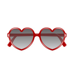 Sun glasses in shape of heart vector image