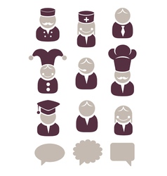 People profession icon set vector image