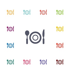 Restaurant flat icons set Restaurant flat icons set vector image