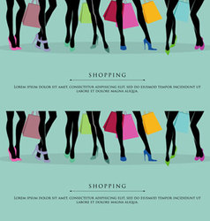Legs shopping vector image