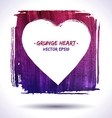 Grunge heart background vector image