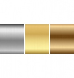 Aluminum bronze brass stitched textures vector image