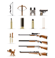 Hunting icons vector image