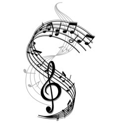 Abstract art music background vector image