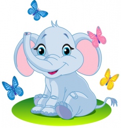 Baby elephant vector image