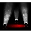 Three spotlights vector image