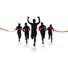 Group of runners vector image