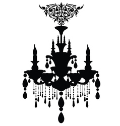 Chandelier silhouettes vector image