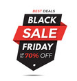 Black friday label price tag sale banner badge vector image
