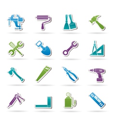 Construction work tool icons vector image