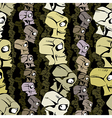 Cartoon skulls seamless background Cartoon skulls seamless background vector image
