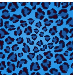 Seamless blue leopard texture pattern vector image