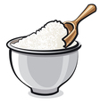 Flour in bowl vector image