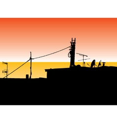 Rooftop aryls vector image