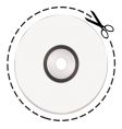 Cut out cd token vector image