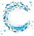 Fish and bubbles background vector image