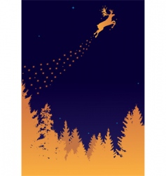 Christmas reindeer vector image