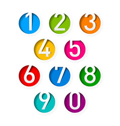 Numbers set vector image