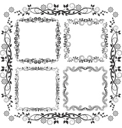 Floral frame vector image